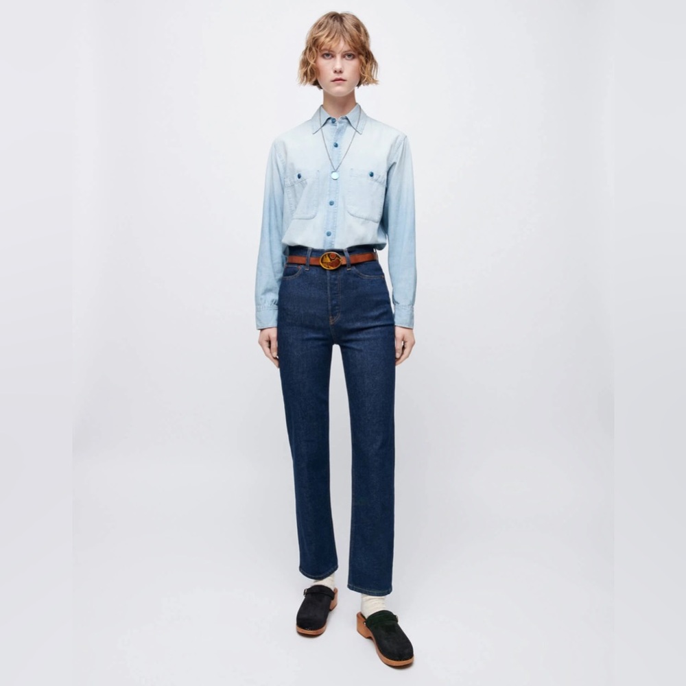 NWT Redone 70s ultra high rise stove pipe jeans